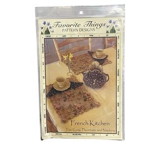 Favorite Things 058‎ Sewing Pattern French Kitchen Tea Cozy Placemats Napkins